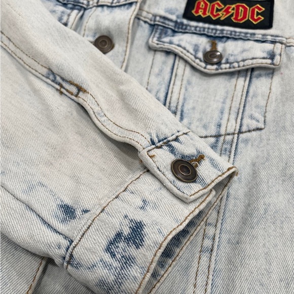 ACDC Acid Wash Jean Jacket sz XL - Picture 6 of 10